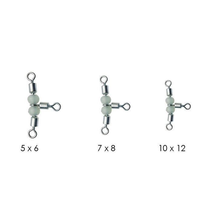 Triple Rolling Swivels With Beads 9pcs Fluorescent 10x12 Expert Predator 16633