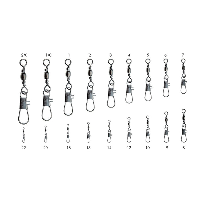Swivels With Interlock 12pcs Black №2 Expert Predator 16723