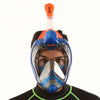 Snorkeling Full Face Mask Magica Grey-Blue-Orange S-M Seac 170-10BO-SLT