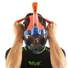Snorkeling Full Face Mask Magica Grey-Blue-Orange S-M Seac 170-10BO-SLT