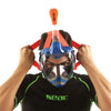 Snorkeling Full Face Mask Magica Grey-Blue-Orange S-M Seac 170-10BO-SLT