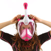 Snorkeling Full Face Mask Magica White-Pink S-M Seac 170-10WP-SLT