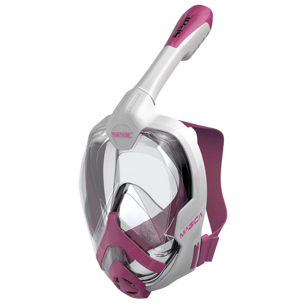 Snorkeling Full Face Mask Magica White-Pink S-M Seac 170-10WP-SLT