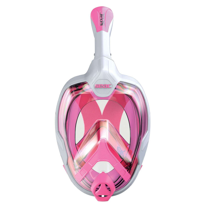 Snorkeling Full Face Mask Magica White-Pink S-M Seac 170-10WP-SLT