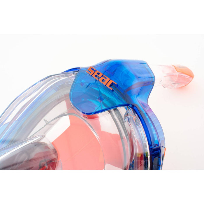 Snorkeling Full Face Mask Magica Grey-Blue-Orange XS-S Seac 170-14BO-SLT
