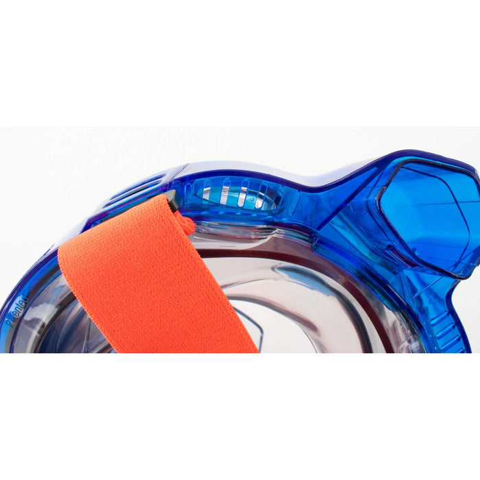 Snorkeling Full Face Mask Magica Grey-Blue-Orange XS-S Seac 170-14BO-SLT