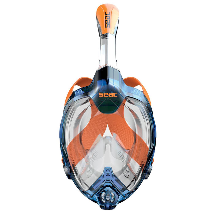 Snorkeling Full Face Mask Magica Grey-Blue-Orange XS-S Seac 170-14BO-SLT