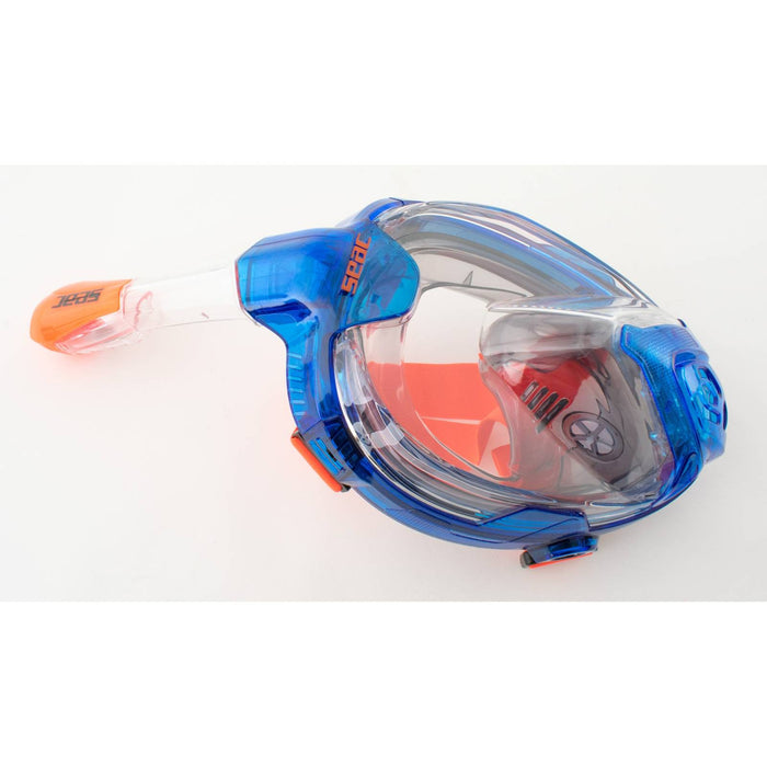 Snorkeling Full Face Mask Magica Grey-Blue-Orange XS-S Seac 170-14BO-SLT