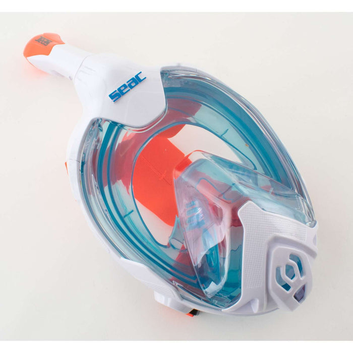 Snorkeling Full Face Mask Magica White-Blue-Orange XS-S Seac 170-14WO-SLT