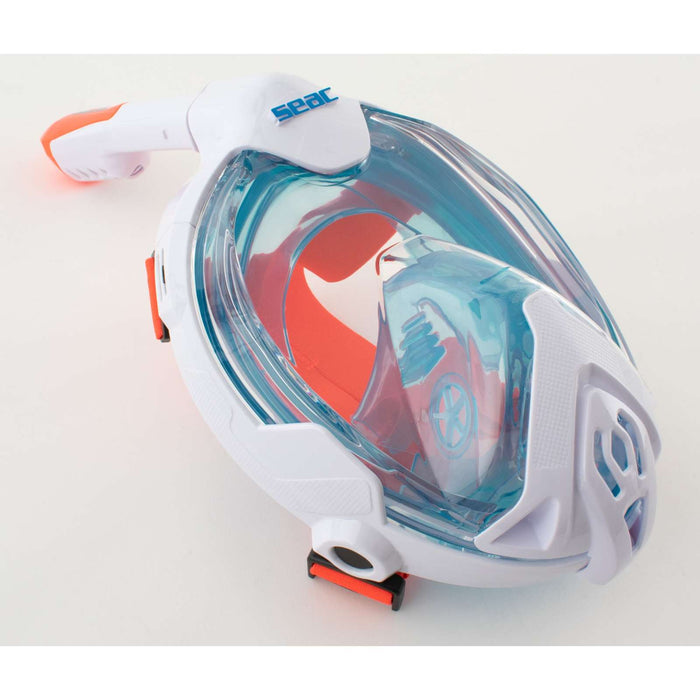 Snorkeling Full Face Mask Magica White-Blue-Orange XS-S Seac 170-14WO-SLT