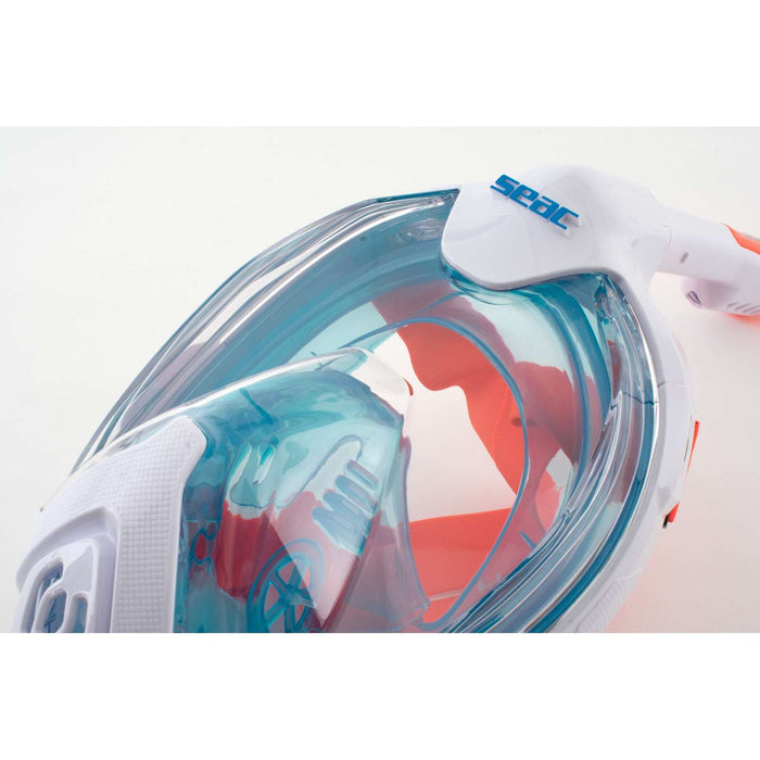 Snorkeling Full Face Mask Magica White-Blue-Orange XS-S Seac 170-14WO-SLT
