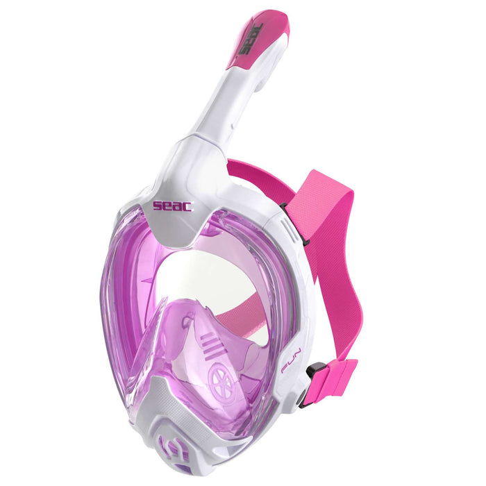 Snorkeling Full Face Mask Magica White-Pink XS-S Seac 170-14WP-SLT
