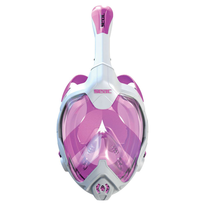 Snorkeling Full Face Mask Magica White-Pink XS-S Seac 170-14WP-SLT