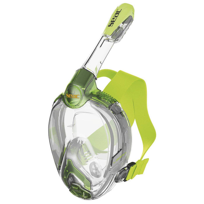 Maschera da Snorkeling a Visiera Intera Libera Trasparente-Lime Bambini Seac 170-20LT-SKL