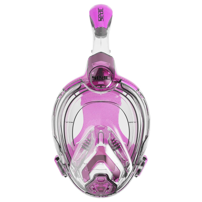 Snorkeling Full Face Mask Libera Transparent-Pink Kids Seac 170-20PT-SKL