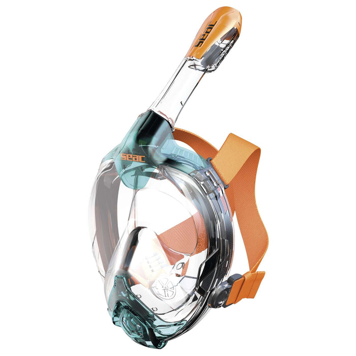 Maschera da snorkeling Full Face Libera Aquamarine-Arancione S-M Seac 170-6AO-SKL