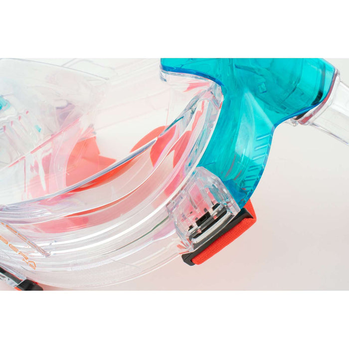 Snorkeling Full Face Mask Libera Aquamarine-Orange XS-S Seac 170-7AO-SKL