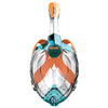 Snorkeling Full Face Mask Libera Aquamarine-Orange XS-S Seac 170-7AO-SKL