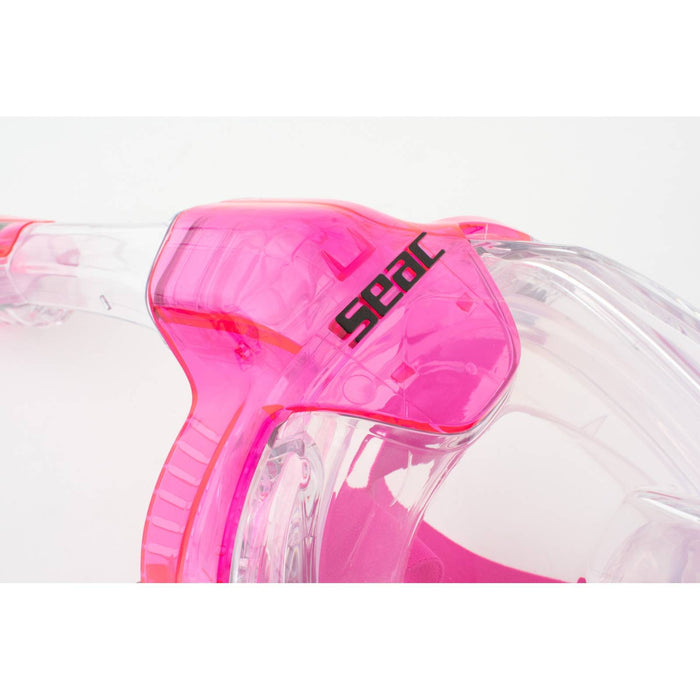 Maschera da Snorkeling a Visiera Intera Libera Trasparente-Rosa XS-S Seac 170-7TP-SKL