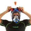 Snorkeling Full Face Mask Magica Grey-Blue-Orange L-XL Seac 170-9BO-SLT