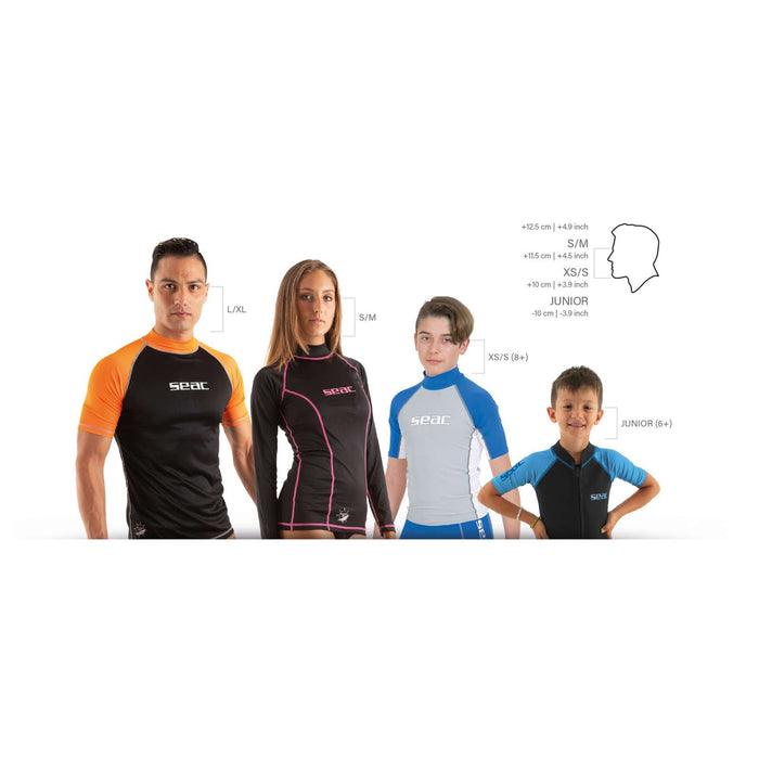 Snorkelmasker met Volledige Gezicht Magica Grijs-Doorzichtig-Limoen L-XL Seac 170-9FL-SLT