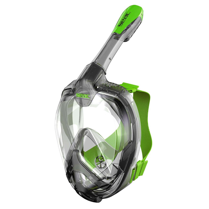 Snorkelmasker met Volledige Gezicht Magica Grijs-Doorzichtig-Limoen L-XL Seac 170-9FL-SLT