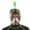 Snorkelmasker met Volledige Gezicht Magica Grijs-Doorzichtig-Limoen L-XL Seac 170-9FL-SLT