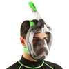 Snorkelmasker met Volledige Gezicht Magica Grijs-Doorzichtig-Limoen L-XL Seac 170-9FL-SLT