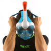 Snorkeling Full Face Mask Magica White-Blue-Orange L-XL Seac 170-9WO-SLT