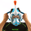 Snorkeling Full Face Mask Magica White-Blue-Orange L-XL Seac 170-9WO-SLT