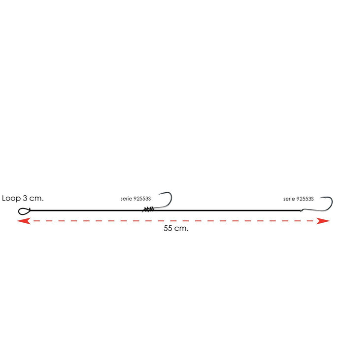 Conger Aal Rig 2 Haken Maat 2-0 Expert Predator 1910320