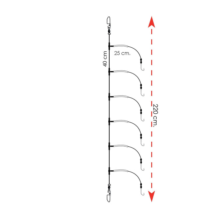 Deep Bolentino Rig EVA Spool 1-0,60 Hook 1-0 Expert Predator 19430