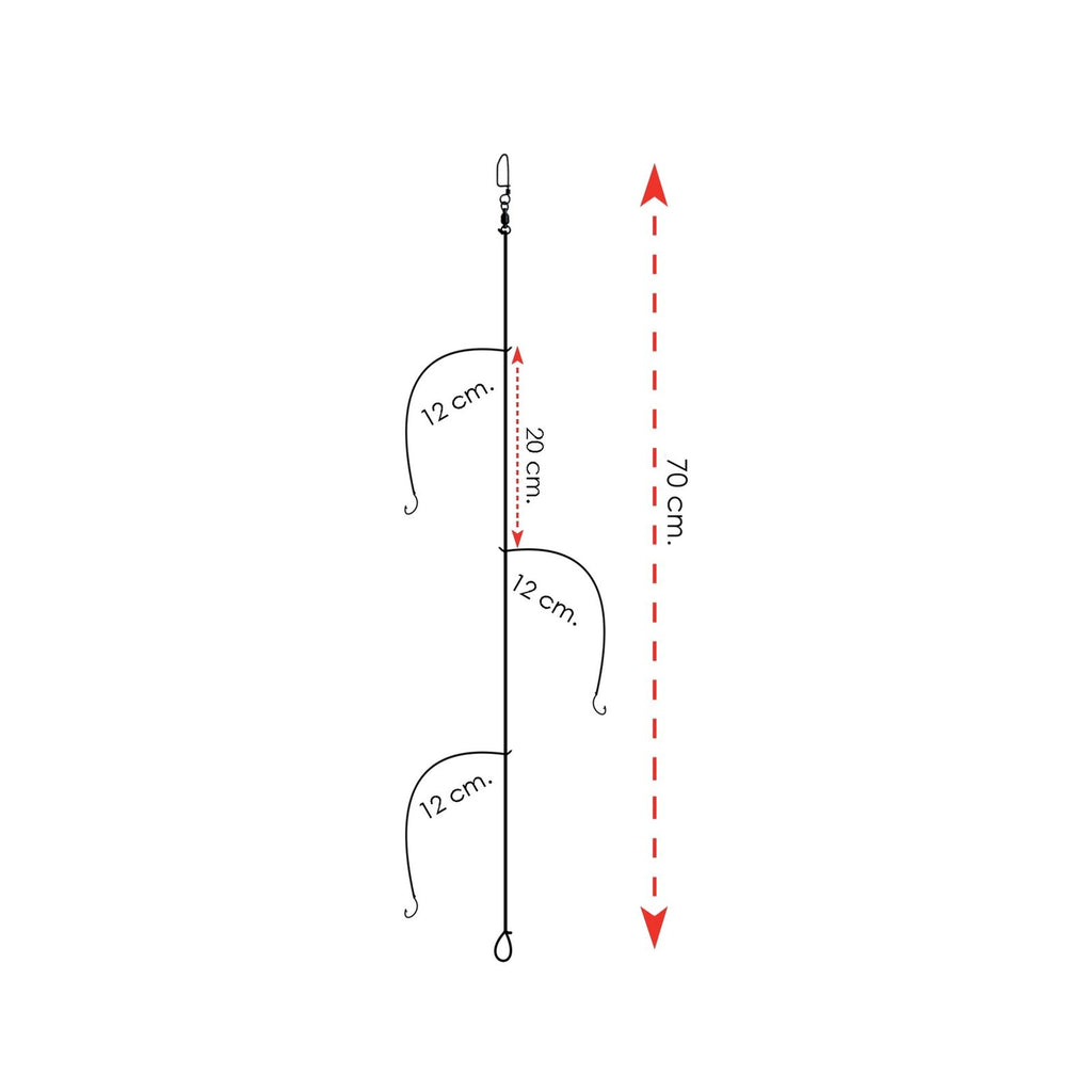 Ready Rigs 3 Hooks For Striped Bream Size 14 Expert Predator 2045114