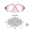 Snorkeling Mask Junior Kids Pink-Clear Marlin 213134