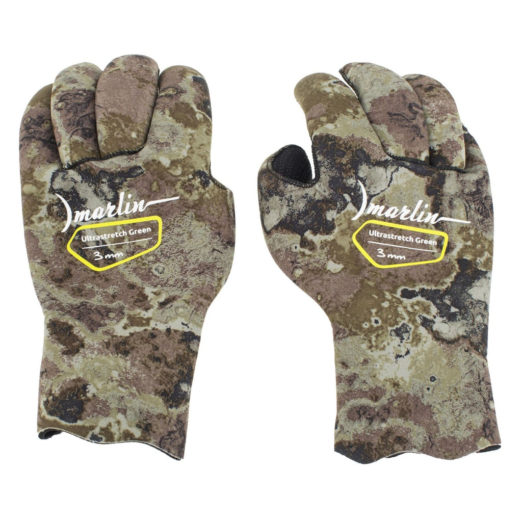 Diving Gloves Ultrastretch 3mm Green-Camo Size S Marlin 213183