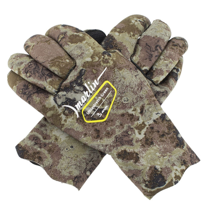 Diving Gloves Ultrastretch 3mm Green-Camo Size S Marlin 213183
