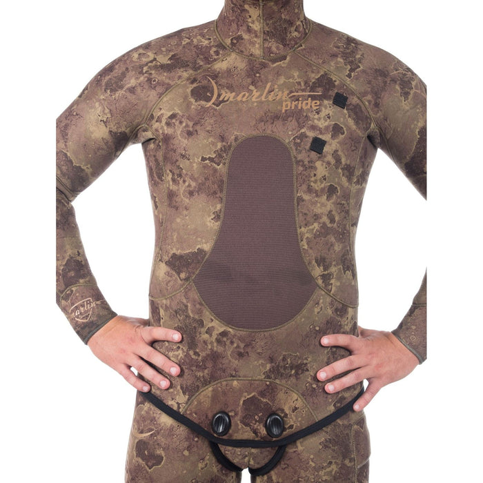 Traje de Neopreno Completo para Esnórquel Pride Hombre 7mm Camuflaje Olivo Talla ML Marlin 213316