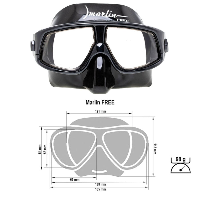 Freediving Mask Free Black Marlin 216182