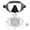Spearfishing Mask Raptor Grey-Black Marlin 216278