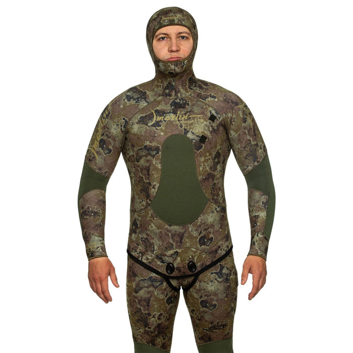 Spearvissen Volledige Duikpak Camoskin Pro Man 5mm Groen-Camo Maat LX Marlin 216458