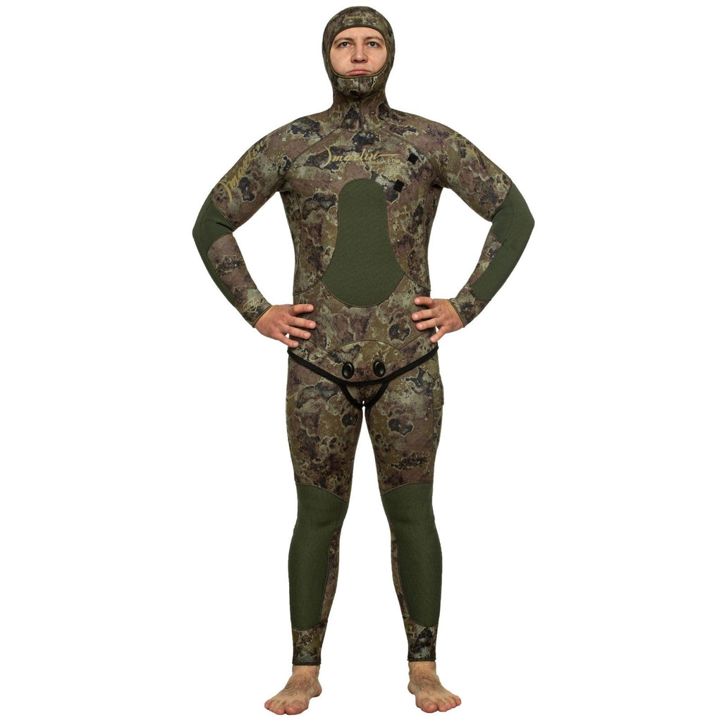 Spearvissen Volledige Duikpak Camoskin Pro Man 5mm Groen-Camo Maat LX Marlin 216458