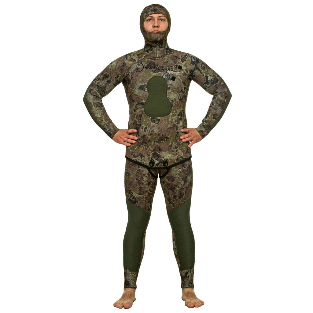 Spearfishing Volledige Wetsuit Skilur Pro 5mm Groen-Camo Maat XXXL Marlin 216469