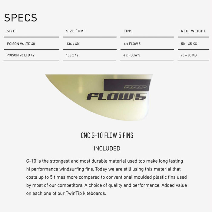 Kiteboard Twintip Poison V6 LTD 40 RRD 24PSL40