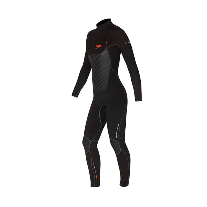 Full Wetsuit Amazone Woman Chest Zip Black-Orange Y28 Size 12 RRD 25AMACZ_43_12