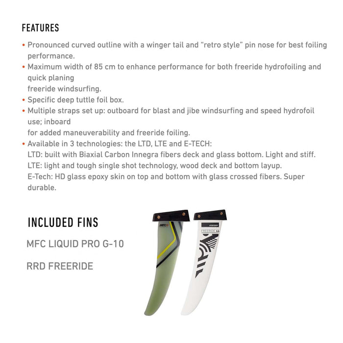 Windfoil Board Firemove Flight Y25 135l Lte 225x85cm RRD 25FMF135LTE