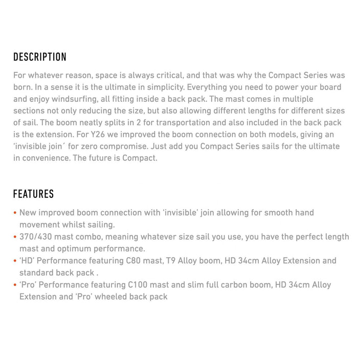 Pack de gréement compact Freeride Pro avec roues RRD 26CFRP