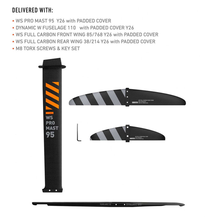 Hydrofoil Set Dynamic Ws Pro Carbon Maat 768 RRD 26DPWF768S