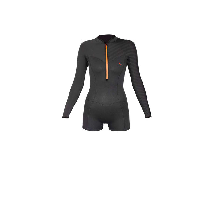 Short Wetsuit Seventysix Shortleg Woman Front Zip 2-2 Grey Size 16-XXXL RRD 2776FZ22SF_16