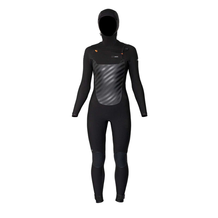 Full Wetsuit Amazone Hooded Woman Chest Zip 6-4 Black Size 10-L RRD 27AMHCZ64_10