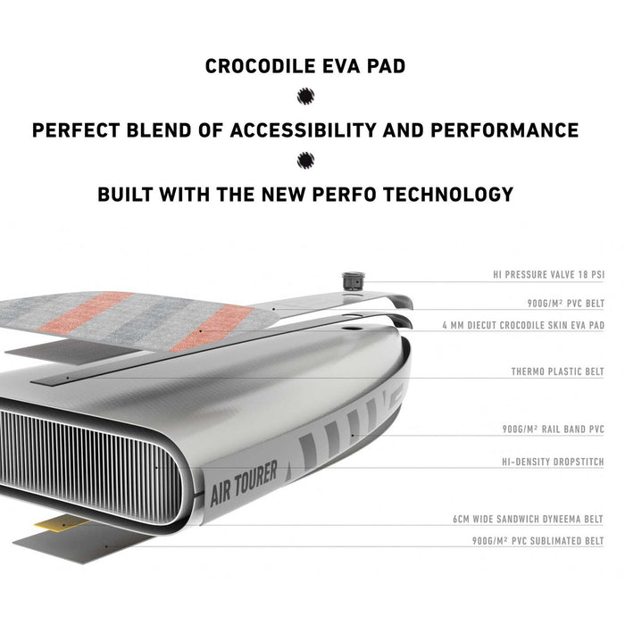 Nadmuchiwany SUP Deska Air Tourer Perfo 12'0''x32''x6'' 320l RRD 27ATO1232